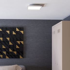 Eglo EU Moradillo-Z White Steel LED Smart Control Ceiling Light, 29.5 x 29.5cm