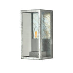 Searchlight Electric Box II Outdoor Wall Light - Galvanised Silver Metal & Glass 90151SI
