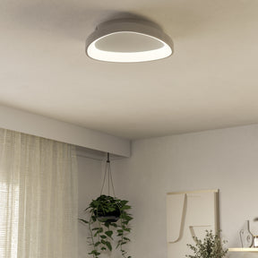 Eglo EU Loretello Steel LED Modern Ceiling Light, White 35cm