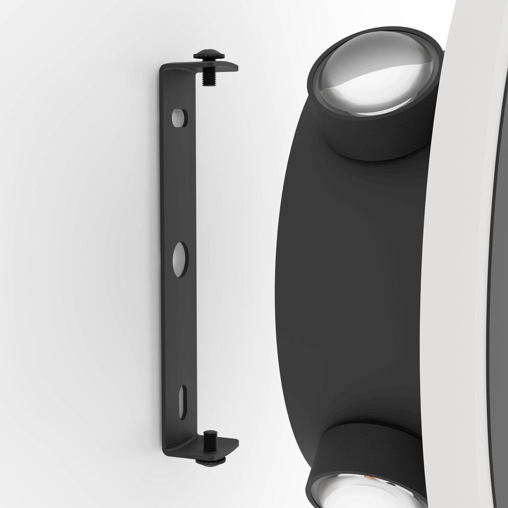 Eglo EU Talamello 1 Black Round Aluminium LED Wall Light