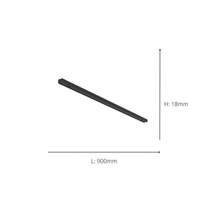 Eglo EU Easy T Track Rail Black Aluminum, 90cm