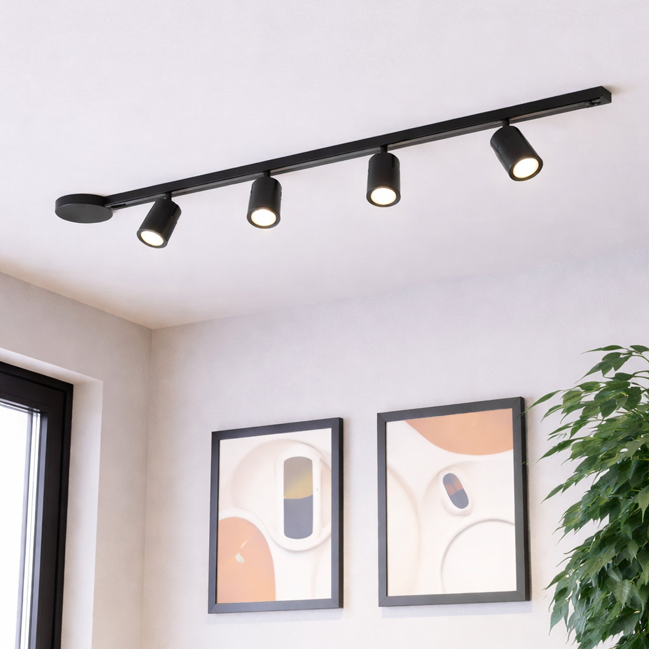 Eglo EU EasyT Set 3 Spots GU10 Track Sytem, Black product image - Endon Lighting from First Light Direct with great prices and fast UK delivery