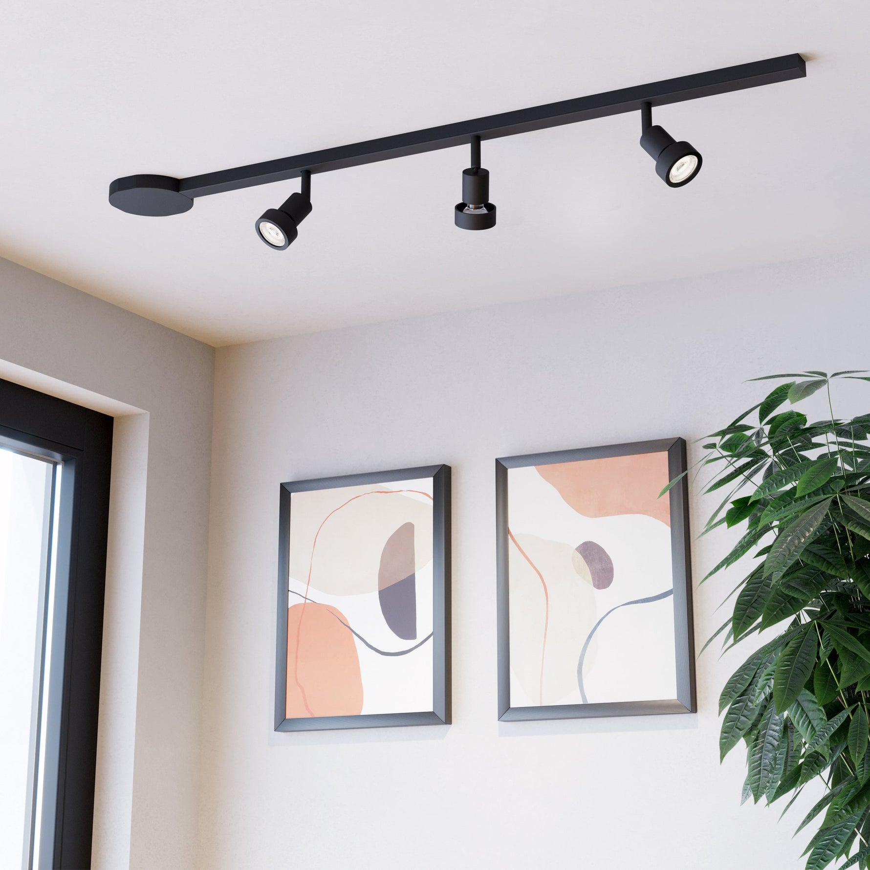 Eglo EU EasyT Set 4 Spots GU10 Track System, White product image - Endon Lighting from First Light Direct with great prices and fast UK delivery
