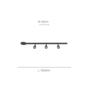 Eglo EU EasyT Set 3 Spots GU10 Track Sytem, Black