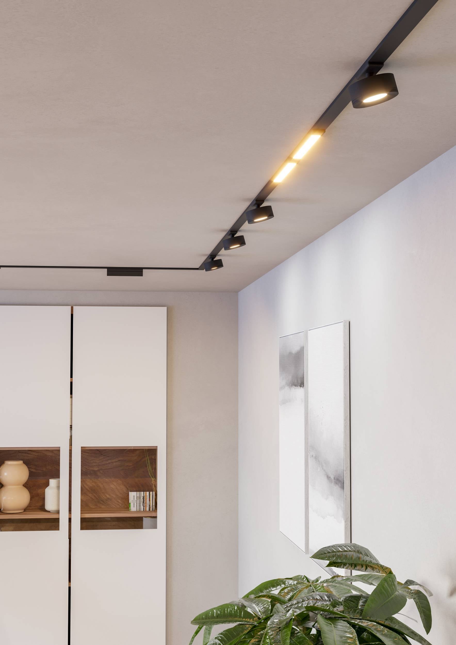 Eglo EU Moradillo-Z White Steel LED Smart Control Ceiling Light, 14.5 x 119.5cm product image - Endon Lighting from First Light Direct with great prices and fast UK delivery