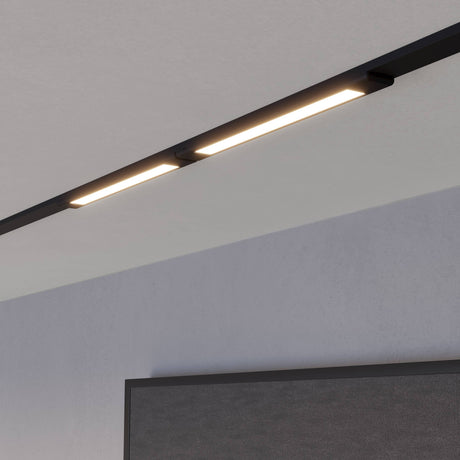 Eglo EU T-Plus Flat Light Ultra-Slim Black Ceiling Light 
