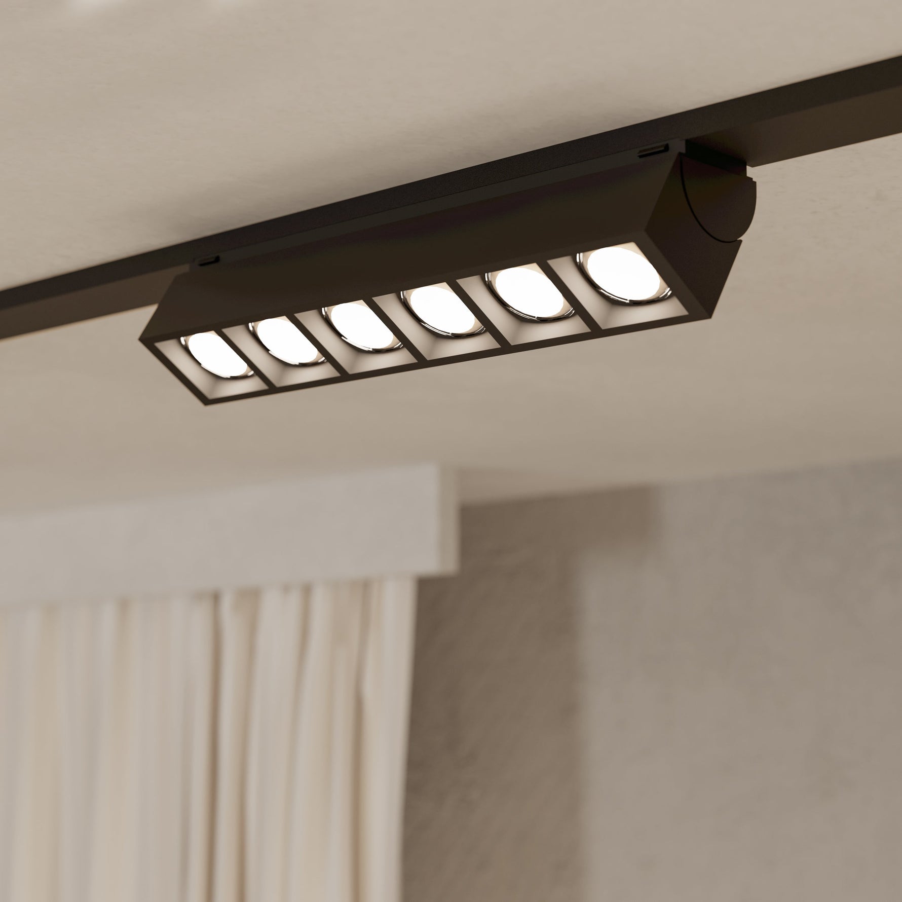 Eglo EU Tplus 6 Lens Ceiling Spotlight White Plastic product image - Endon Lighting from First Light Direct with great prices and fast UK delivery