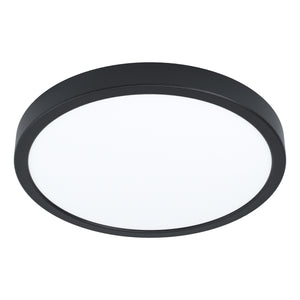 Eglo EU Fueva 6-Z Smart Control RGB IP44 Plastic Round Ceiling Light, 38.9cm Black