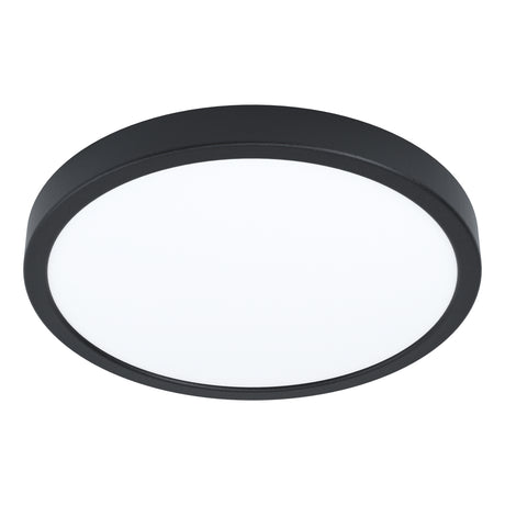Eglo EU Fueva 6-Z Smart Control RGB IP44 Plastic Round Ceiling Light, 38.9cm Black