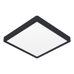Eglo EU Fueva 6-Z Smart Control RGB IP44 Plastic Square Ceiling Light, 39cm Black