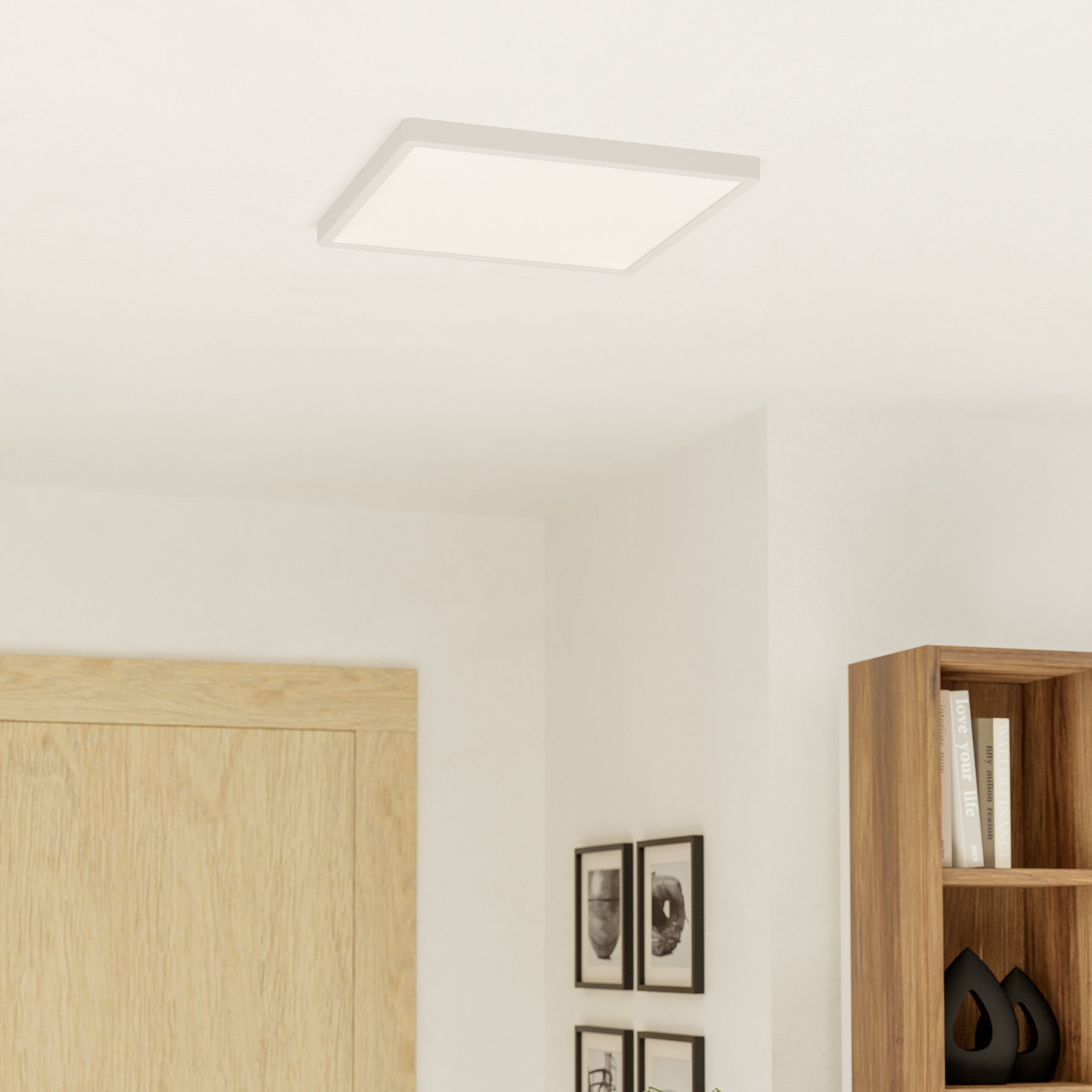 Eglo EU Fueva 6 Black Plastic LED Round Ceiling Light, 27.8cm product image - Endon Lighting from First Light Direct with great prices and fast UK delivery