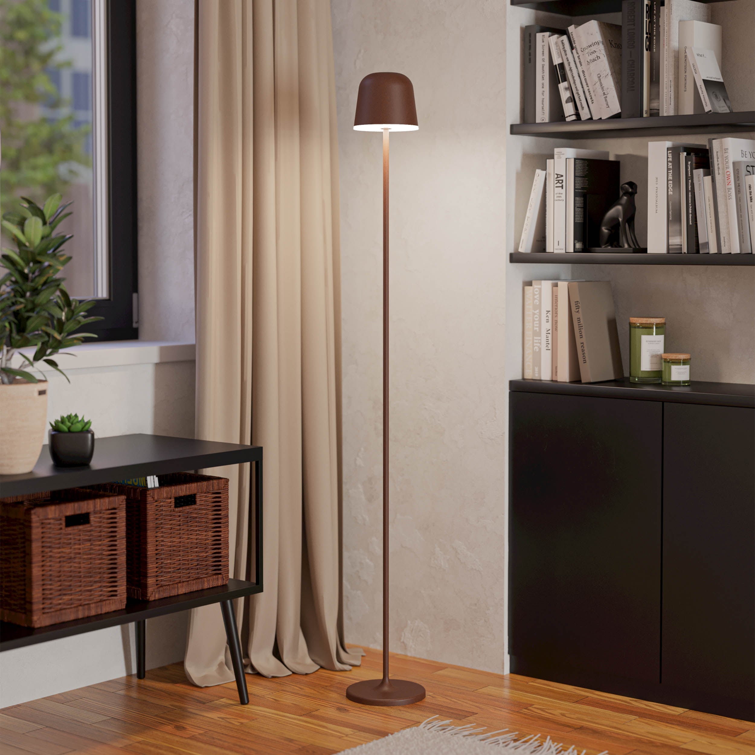 Eglo EU Mannera?L Rechargeable Portable LED Outdoor Floor Lamp Black, IP54, Touch Dimmer, 3?Step CCT