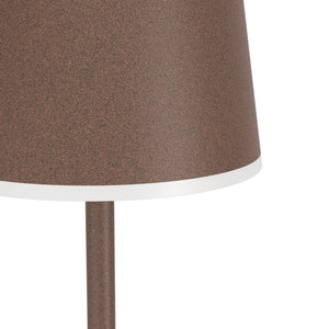 Eglo EU Mannera?L Rechargeable Portable LED Outdoor Floor Lamp Auburn, IP54, Touch Dimmer, 3?Step CCT
