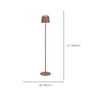 Eglo EU Mannera?L Rechargeable Portable LED Outdoor Floor Lamp Auburn, IP54, Touch Dimmer, 3?Step CCT