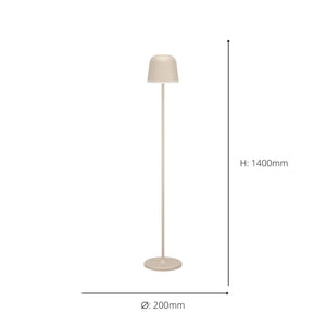 Eglo EU Mannera?L Rechargeable Portable LED Outdoor Floor Lamp Sandy, IP54, Touch Dimmer, 3?Step CCT