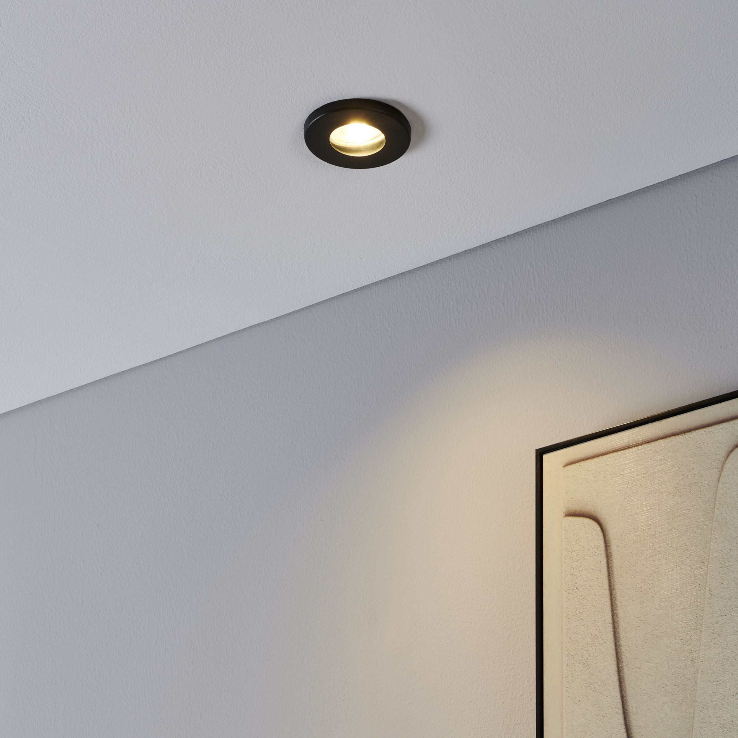 Eglo EU FAVAZZINA Recessed LED Light – Black, Triple GU10, Warm White, IP Rated, Indoor Ceiling Downlight