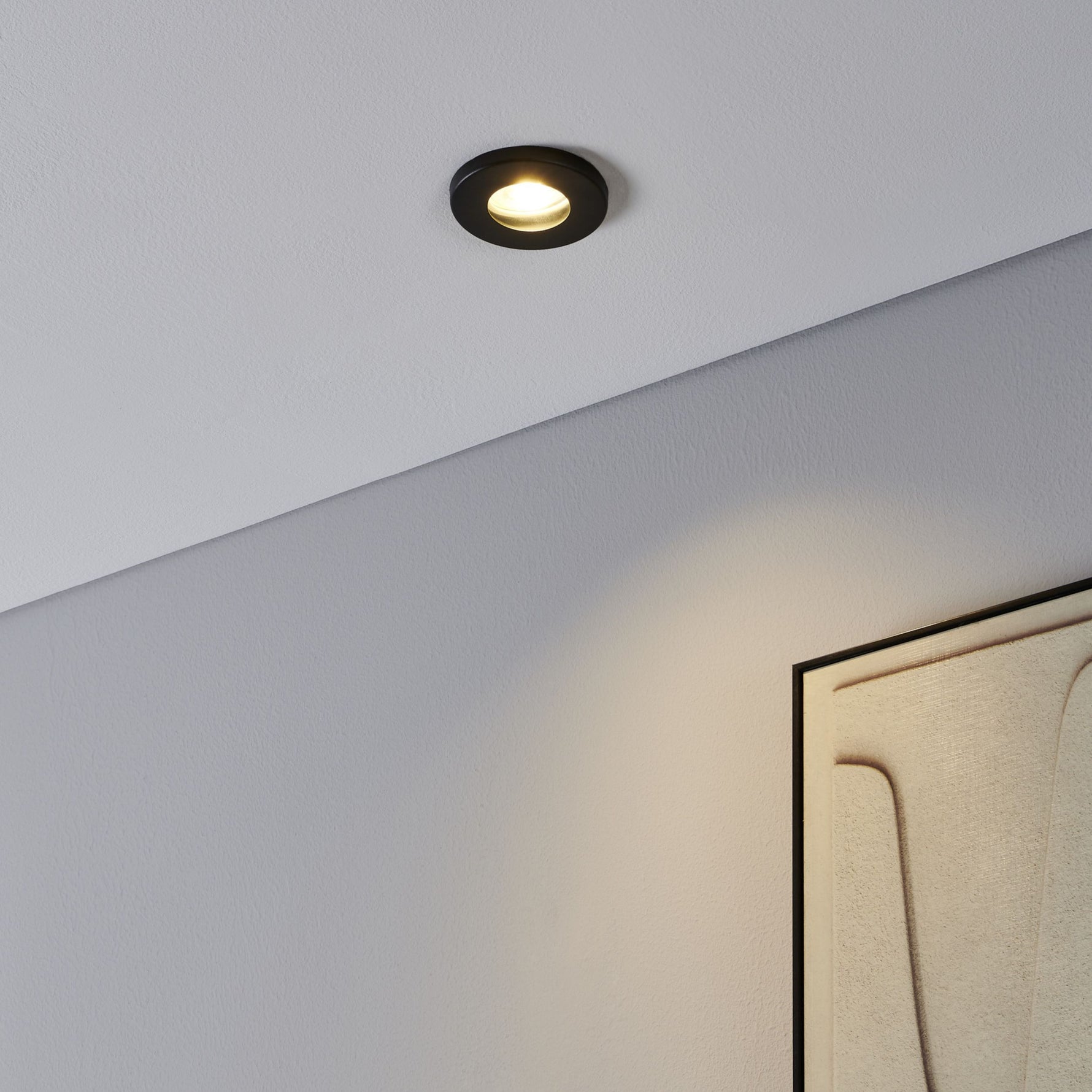 Eglo EU FAVAZZINA Recessed LED Light – Black, Triple GU10, Warm White, IP Rated, Indoor Ceiling Downlight