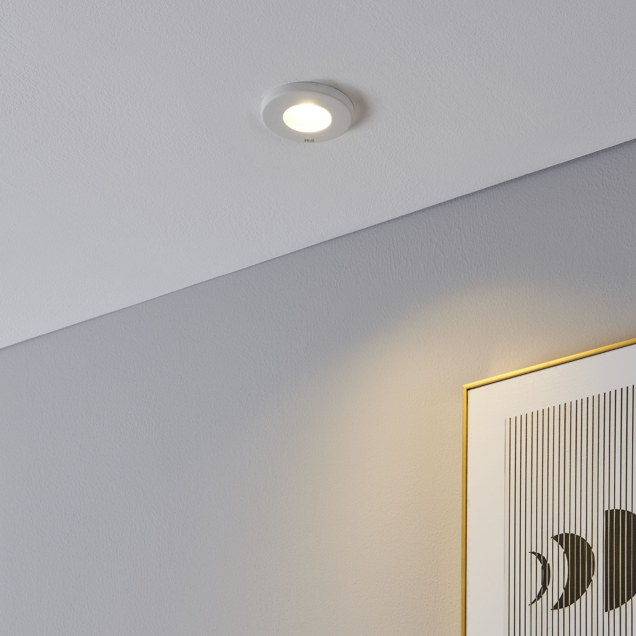Eglo EU FAVAZZINA Recessed LED Light – Satin Nickel, Triple GU10, Warm White, IP Rated, Multi?Spot Indoor Ceiling Downlight