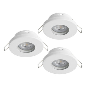 Eglo EU FAVAZZINA Recessed LED Light – White, Triple GU10, Warm White, IP Rated, Multi?Spot Indoor Ceiling Downlight