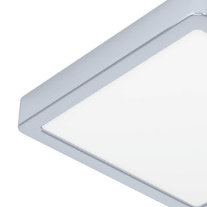 Eglo EU Fueva 6 Square LED Ceiling Light Chrome 22cm