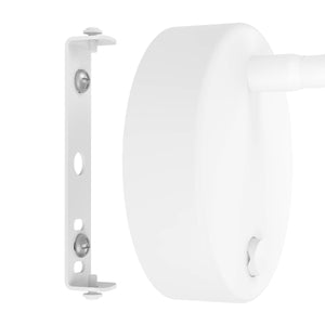 Eglo EU Olivandino LED Wall Light White Steel with Flexible Reading Arm, Warm White 3000K