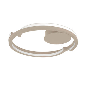 Eglo EU Mezzomonte LED Ceiling Light 48cm Circular Sandy, Tuneable White and Dimmable with Remote Control