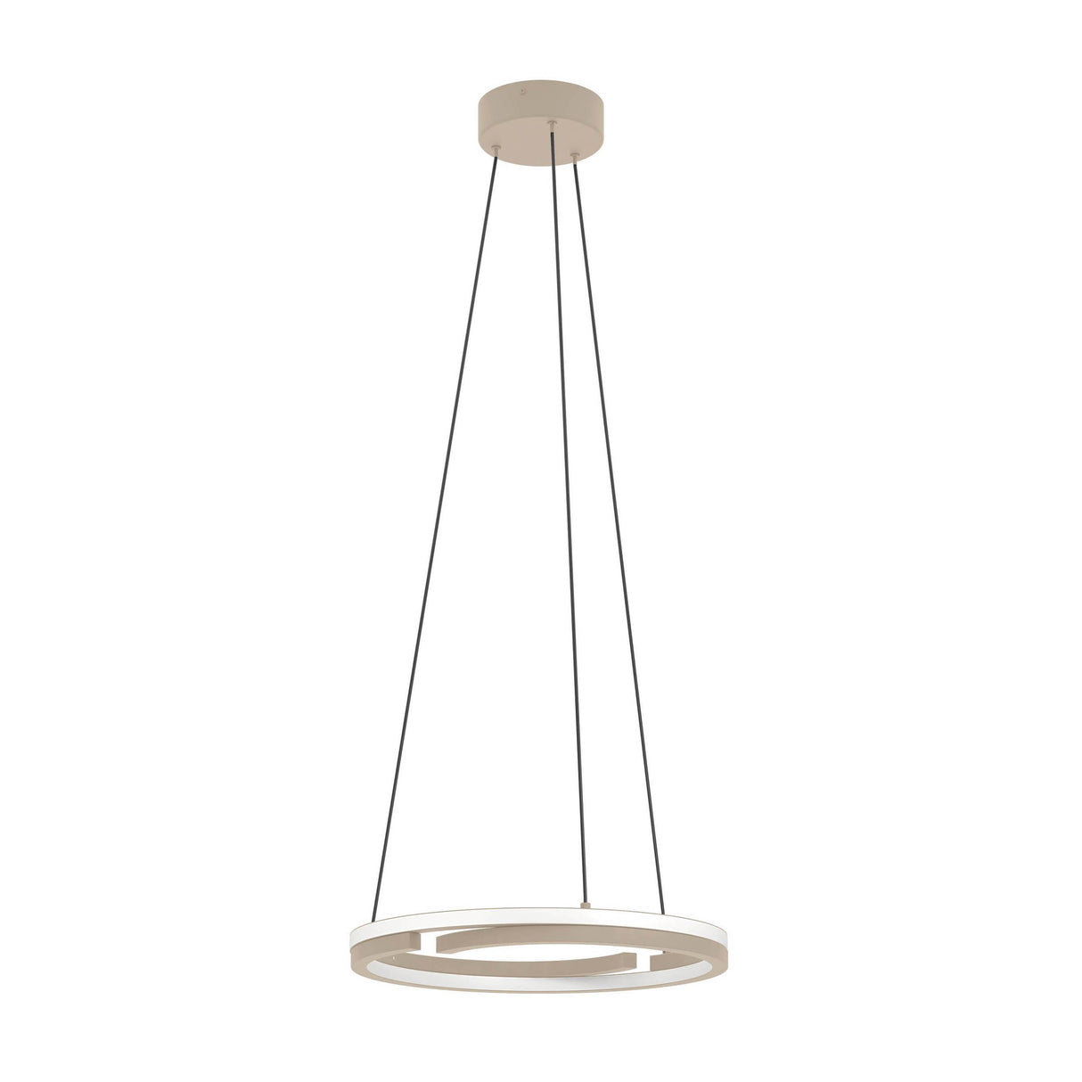 Eglo EU Mezzomonte LED Pendant Light 48cm Circular Sandy, Tuneable White and Dimmable with Remote Control