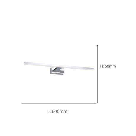 Eglo EU Conettilla LED Mirror Light Chrome Linear 60cm with CCT and IP44