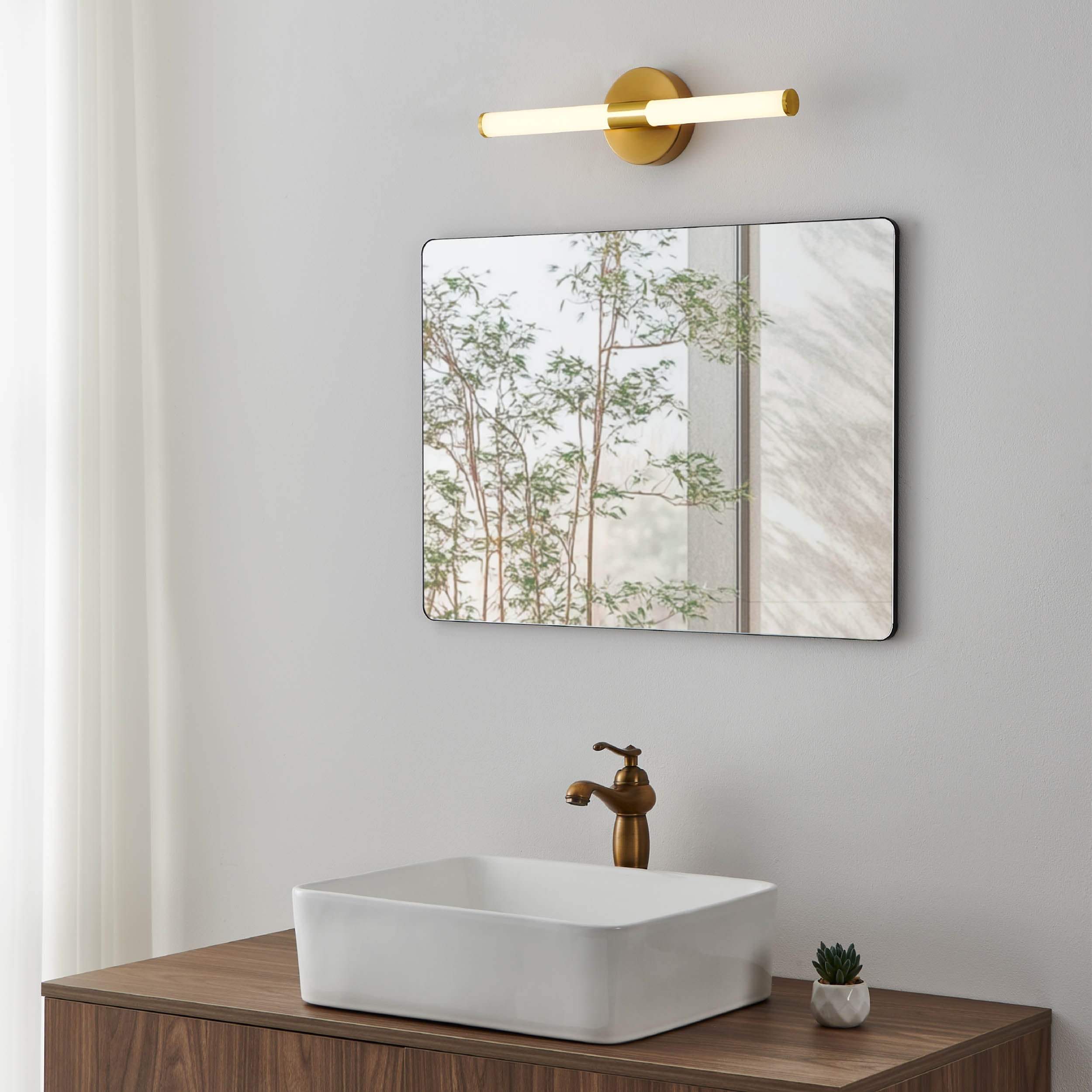 Eglo EU Conettilla LED Bathroom Mirror Light Black & White Metal with CCT and IP44, 60 cm