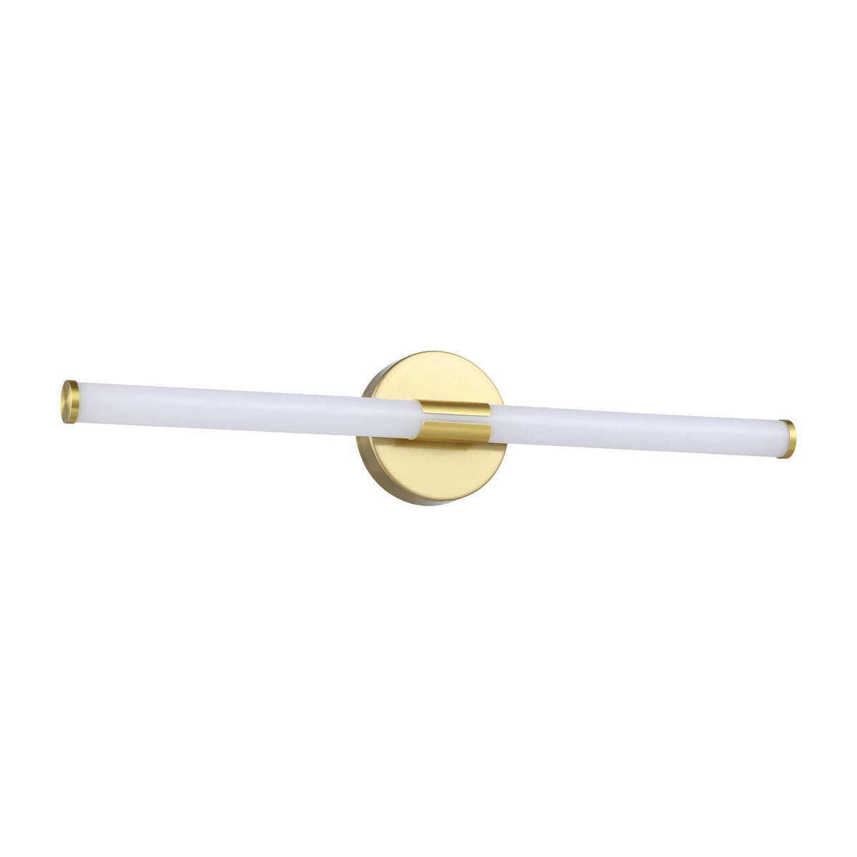 Eglo EU Ramola LED Bathroom Mirror Light Brushed Brass & White with CCT and IP44, Wide 60 cm