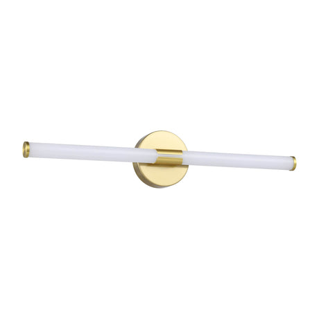 Eglo EU Ramola LED Bathroom Mirror Light Brushed Brass & White with CCT and IP44, Wide 60 cm