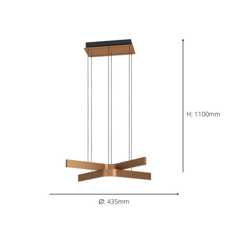 Eglo EU Folcino-Z Aluminium & Steel Bronze/Black Smart Control Pendant