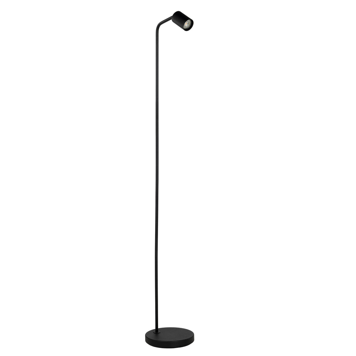 Eglo EU Rigomagno Floor Lamp Black GU10 Slim Black Metal Floor Lamp with Fixed Head