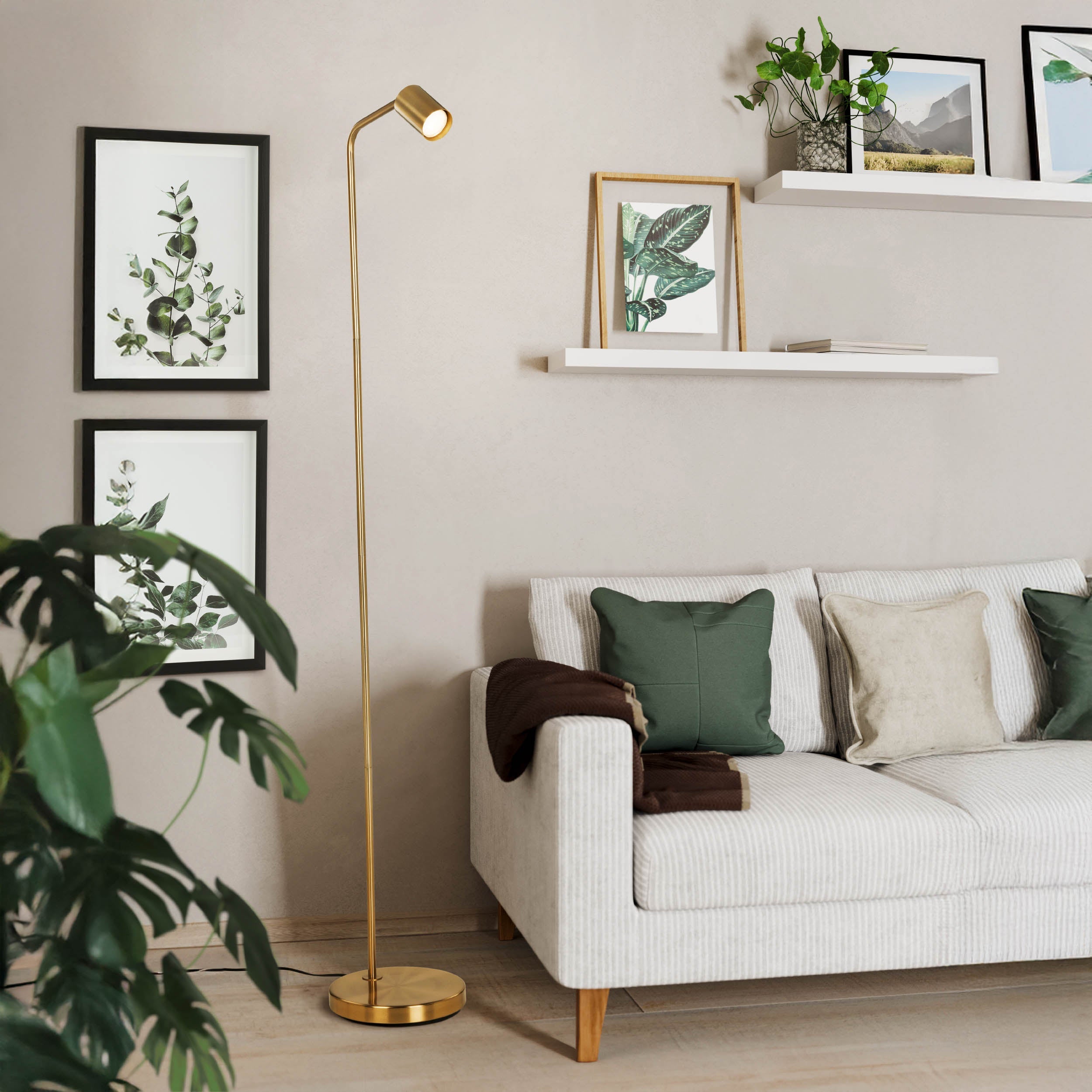 Eglo EU Rigomagno Floor Lamp Bronze GU10 Brushed Bronze Floor Lamp with Fixed Head