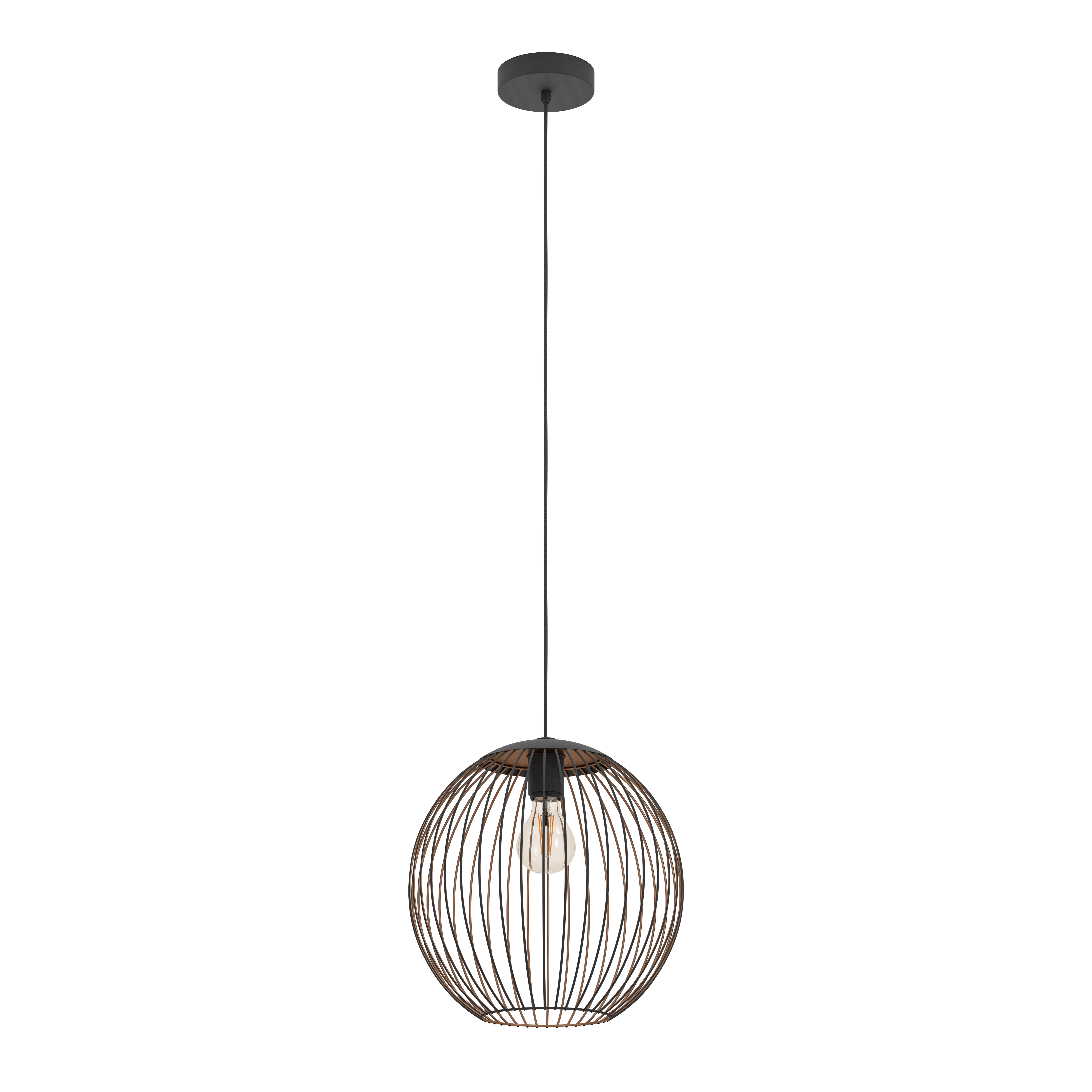Eglo Lighting HL/1 E27 SCHWARZ/KUPFER 'ALMANZORA' Pendant Lamps from the ALMANZORA range. Part Number - 901868