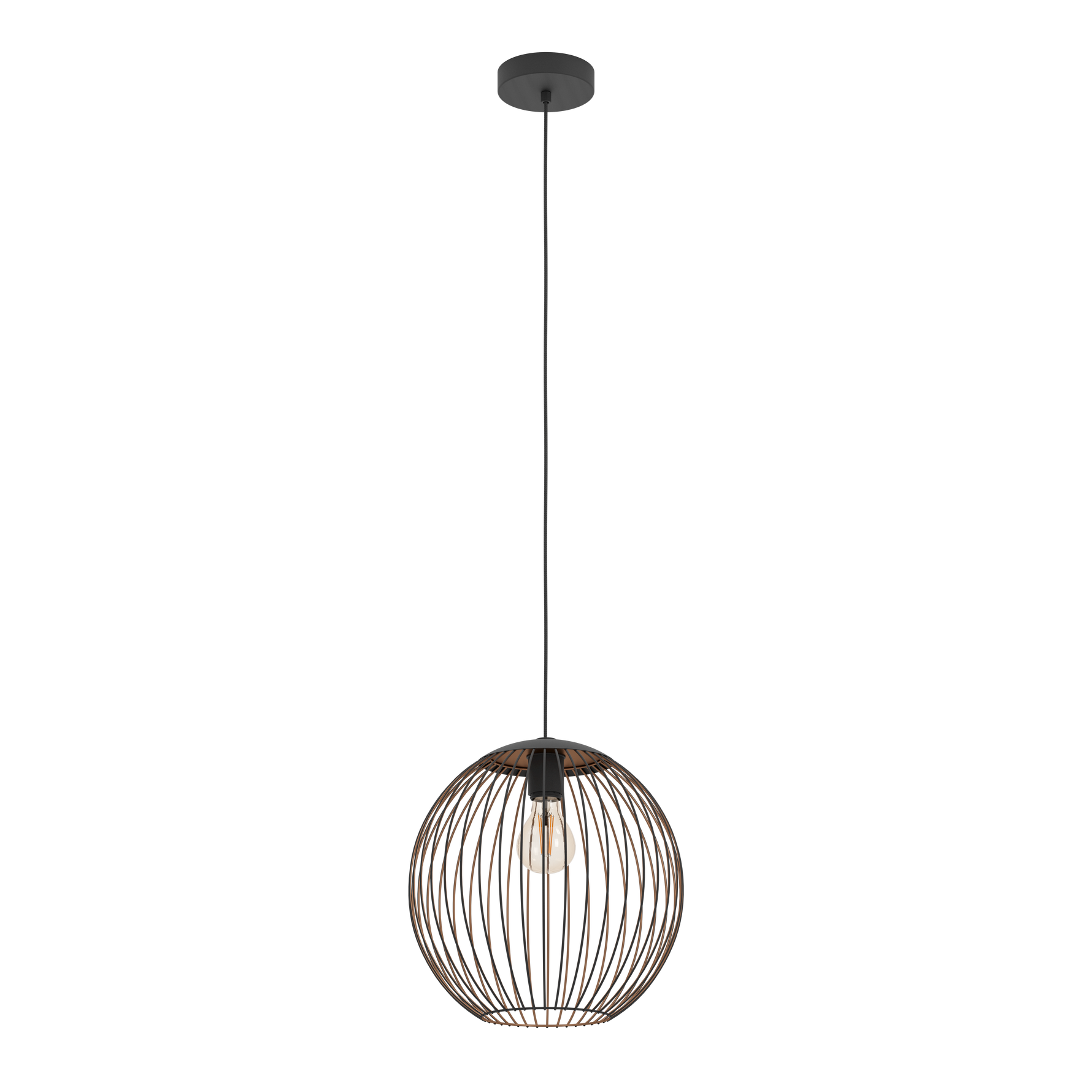 Eglo Lighting HL/1 E27 SCHWARZ/KUPFER 'ALMANZORA' Pendant Lamps from the ALMANZORA range. Part Number - 901868