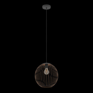Eglo Lighting HL/1 E27 SCHWARZ/KUPFER 'ALMANZORA' Pendant Lamps from the ALMANZORA range. Part Number - 901868