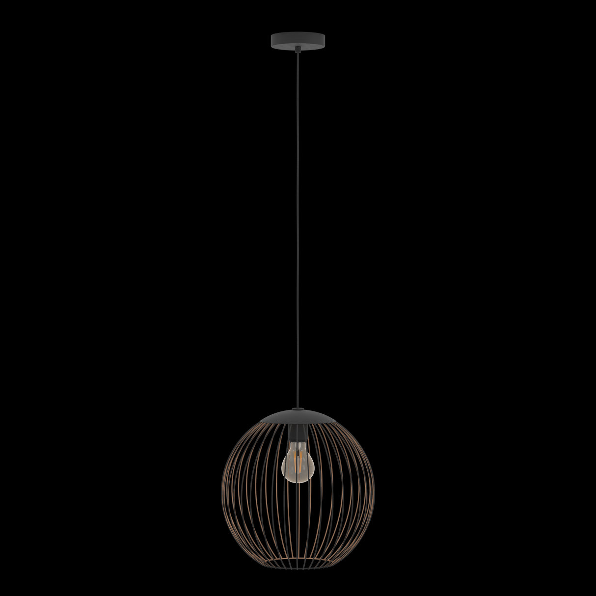 Eglo Lighting HL/1 E27 SCHWARZ/KUPFER 'ALMANZORA' Pendant Lamps from the ALMANZORA range. Part Number - 901868