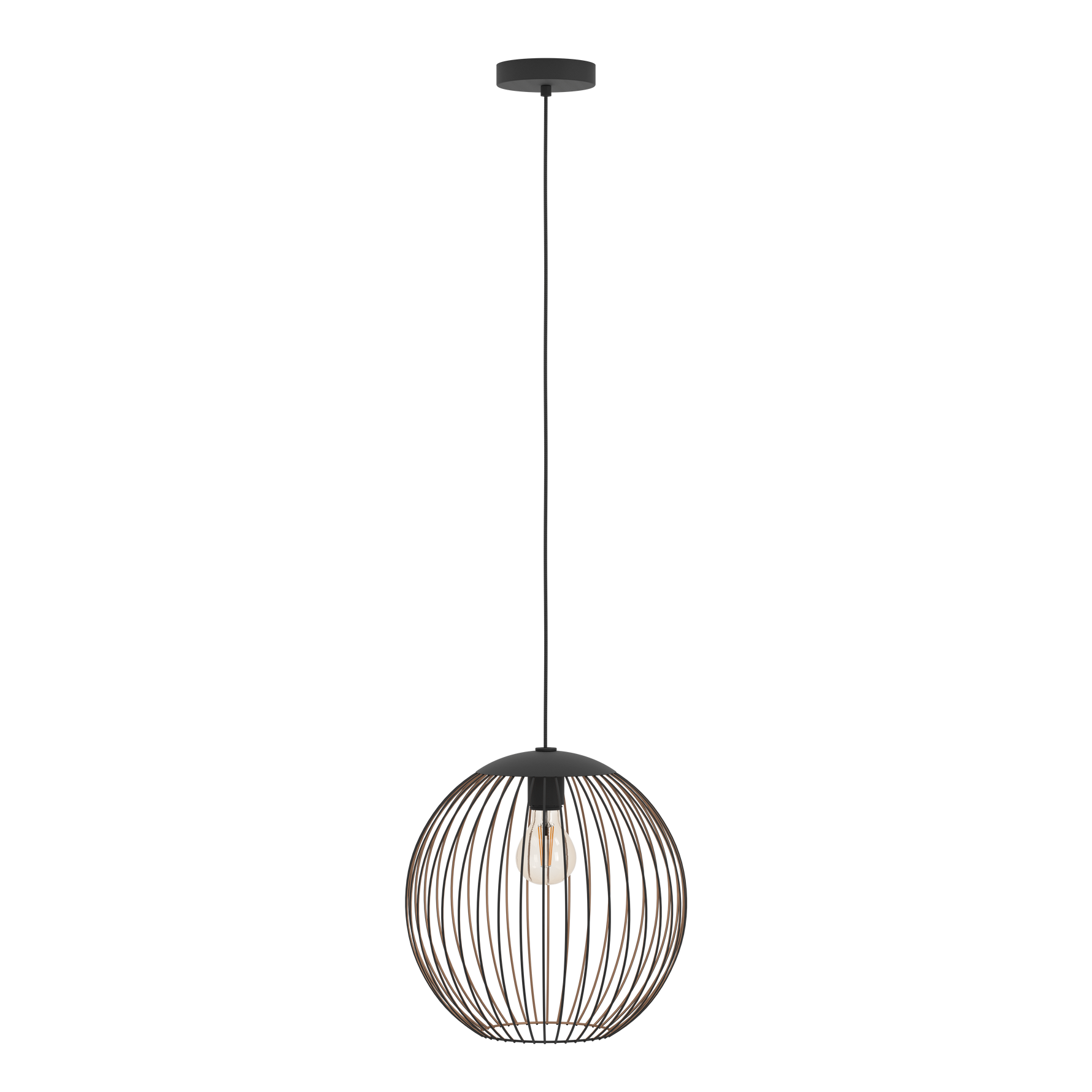 Eglo Lighting HL/1 E27 SCHWARZ/KUPFER 'ALMANZORA' Pendant Lamps from the ALMANZORA range. Part Number - 901868