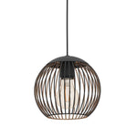 Eglo EU Almanzora Triple Hanging Pendant Light Black and Copper E27