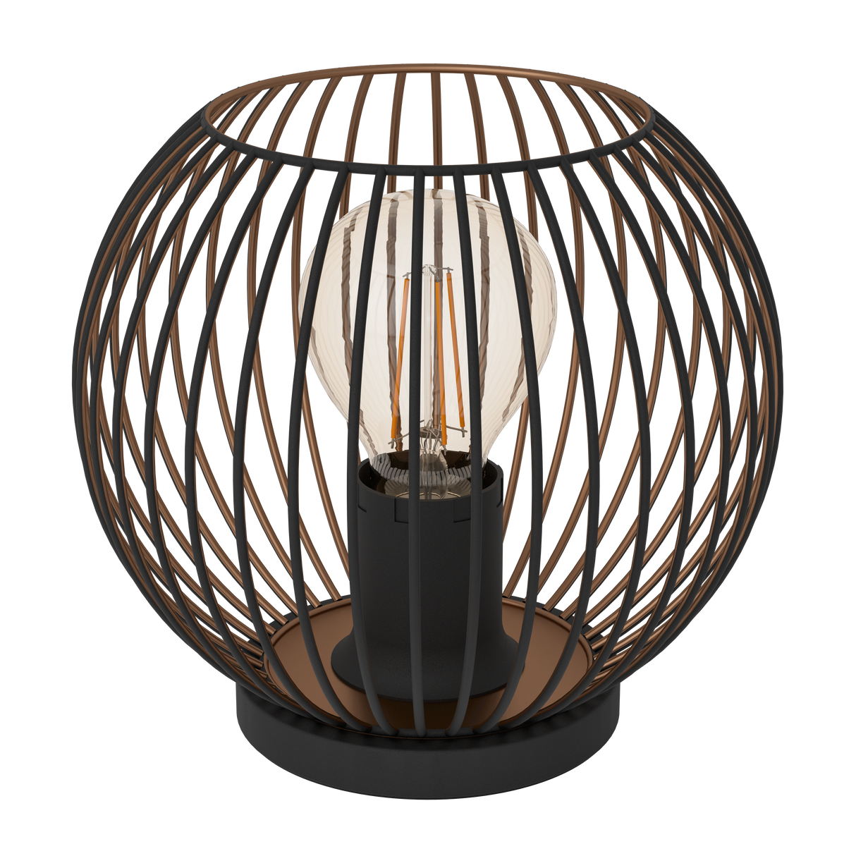 Eglo Lighting TL/1 E27 SCHWARZ/KUPFER 'ALMANZORA' Table Lamps from the ALMANZORA range. Part Number - 901872