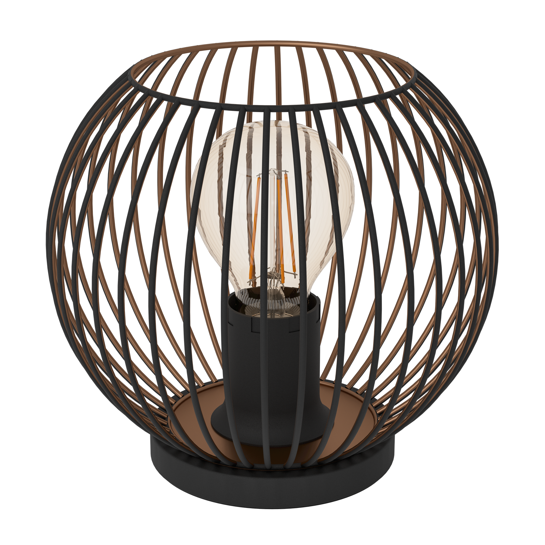 Eglo Lighting TL/1 E27 SCHWARZ/KUPFER 'ALMANZORA' Table Lamps from the ALMANZORA range. Part Number - 901872