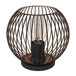 Eglo Lighting TL/1 E27 SCHWARZ/KUPFER 'ALMANZORA' Table Lamps from the ALMANZORA range. Part Number - 901872