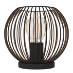Eglo Lighting TL/1 E27 SCHWARZ/KUPFER 'ALMANZORA' Table Lamps from the ALMANZORA range. Part Number - 901872