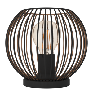 Eglo Lighting TL/1 E27 SCHWARZ/KUPFER 'ALMANZORA' Table Lamps from the ALMANZORA range. Part Number - 901872