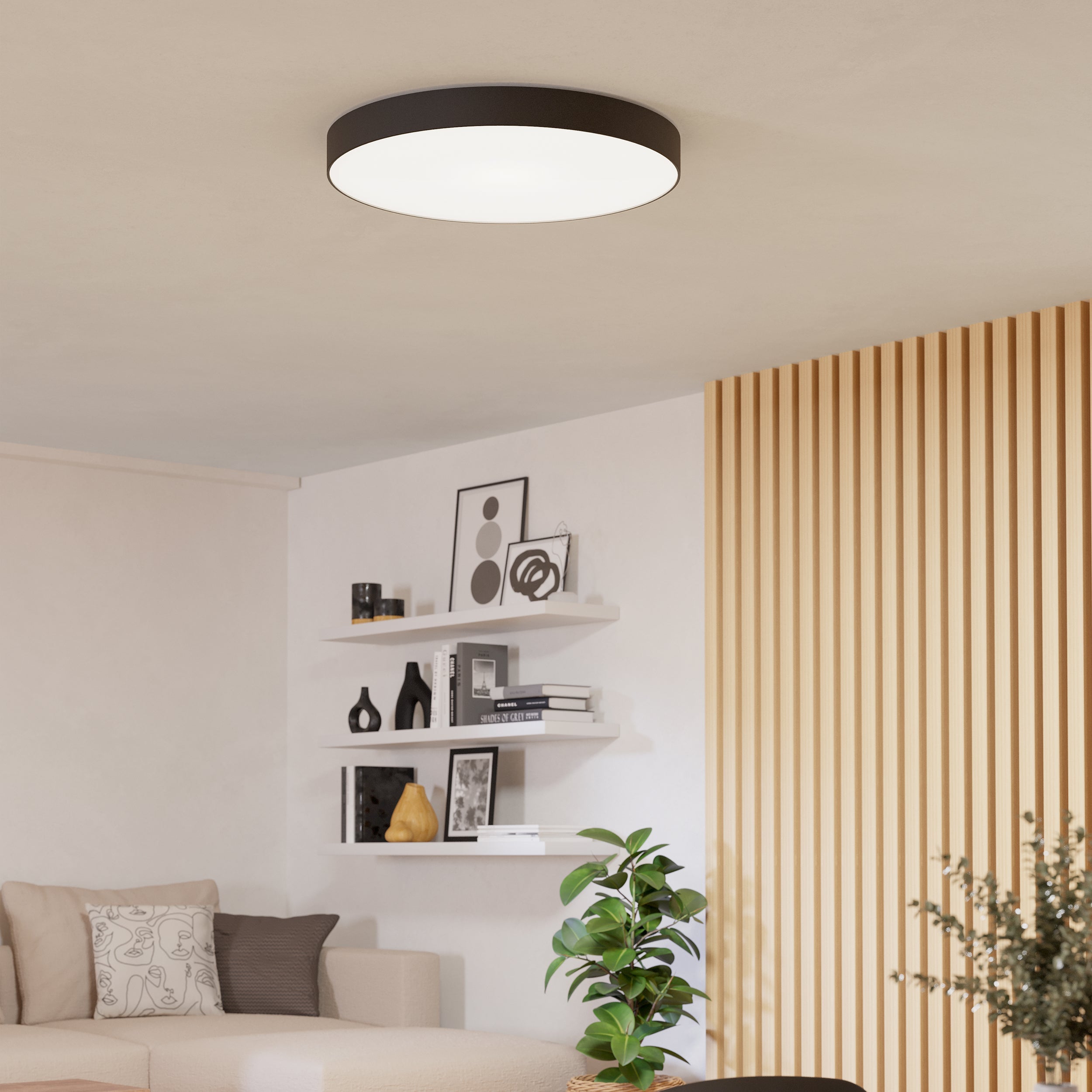 Eglo EU GALLIZZI?Z Smart Ceiling Light – White, 390mm, RGB+CCT, Dimmable, App Controlled Modern Indoor Lighting product image - Endon Lighting from First Light Direct with great prices and fast UK delivery