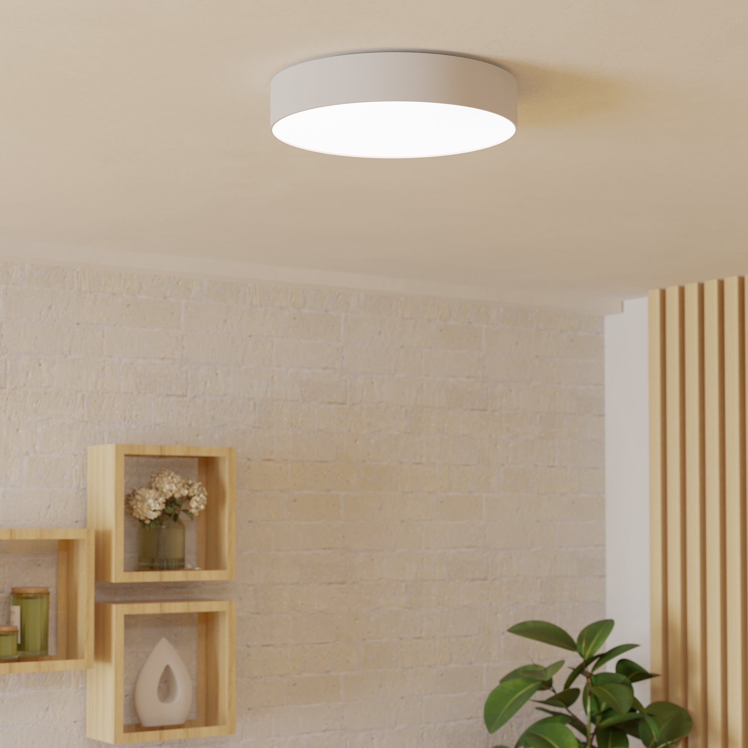 Eglo EU GALLIZZI?Z Smart Ceiling Light – White, Large 490mm, RGB+CCT, Dimmable, App Controlled Indoor Lighting product image - Endon Lighting from First Light Direct with great prices and fast UK delivery