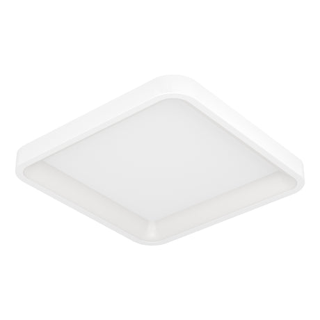 Eglo EU Loretello-Z Smart Control Steel LED RGB Modern Ceiling Light, White Square