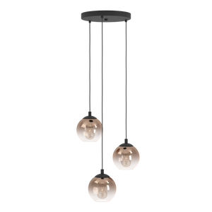 Eglo Lighting HL/3 E27 SW/KUPFER-TRANSP.'ARISCANI 1' Pendant Lamps from the ARISCANI 1 range. Part Number - 901925