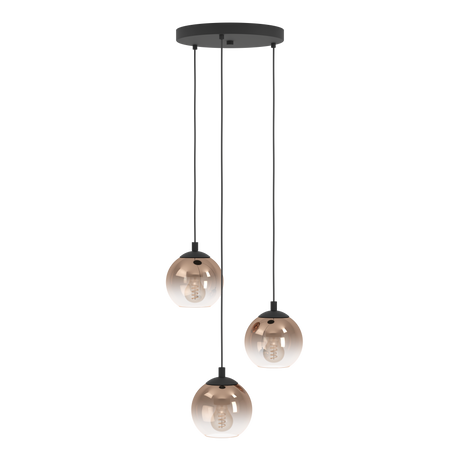 Eglo Lighting HL/3 E27 SW/KUPFER-TRANSP.'ARISCANI 1' Pendant Lamps from the ARISCANI 1 range. Part Number - 901925